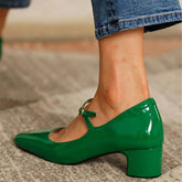 Schuhe im Mary-Jane-Stil mit niedrigem Absatz